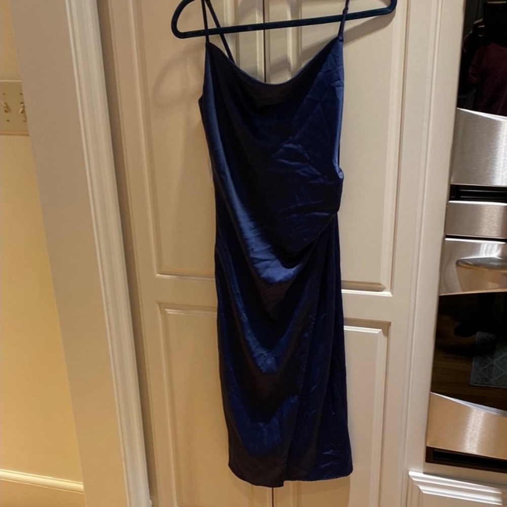 Lulu's Navy Backless Slip Dress